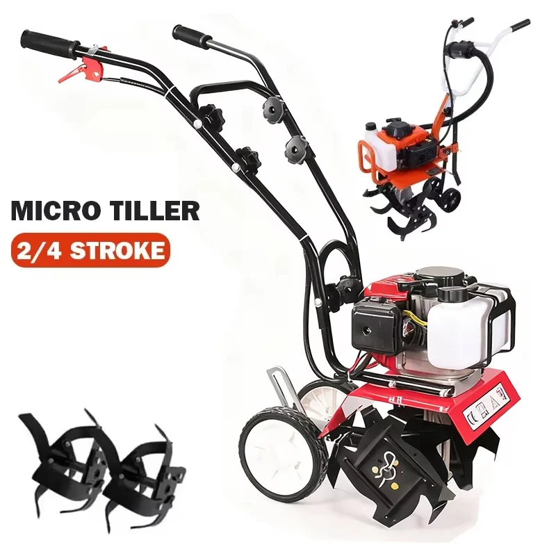 Crossfit Machine - ガソリン式小型耕運機 電動歩行式耕運機 2ストローク/4ストローク ガス式除草・土壌耕運機 ロータリー耕運機