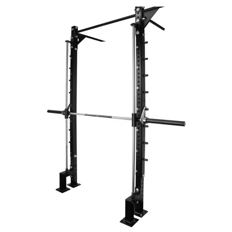 Crossfit Equipment - 壁掛け式スチール製スクワットラック スミスマシン プルアップバー 多機能屋内クロスフィットジム設備