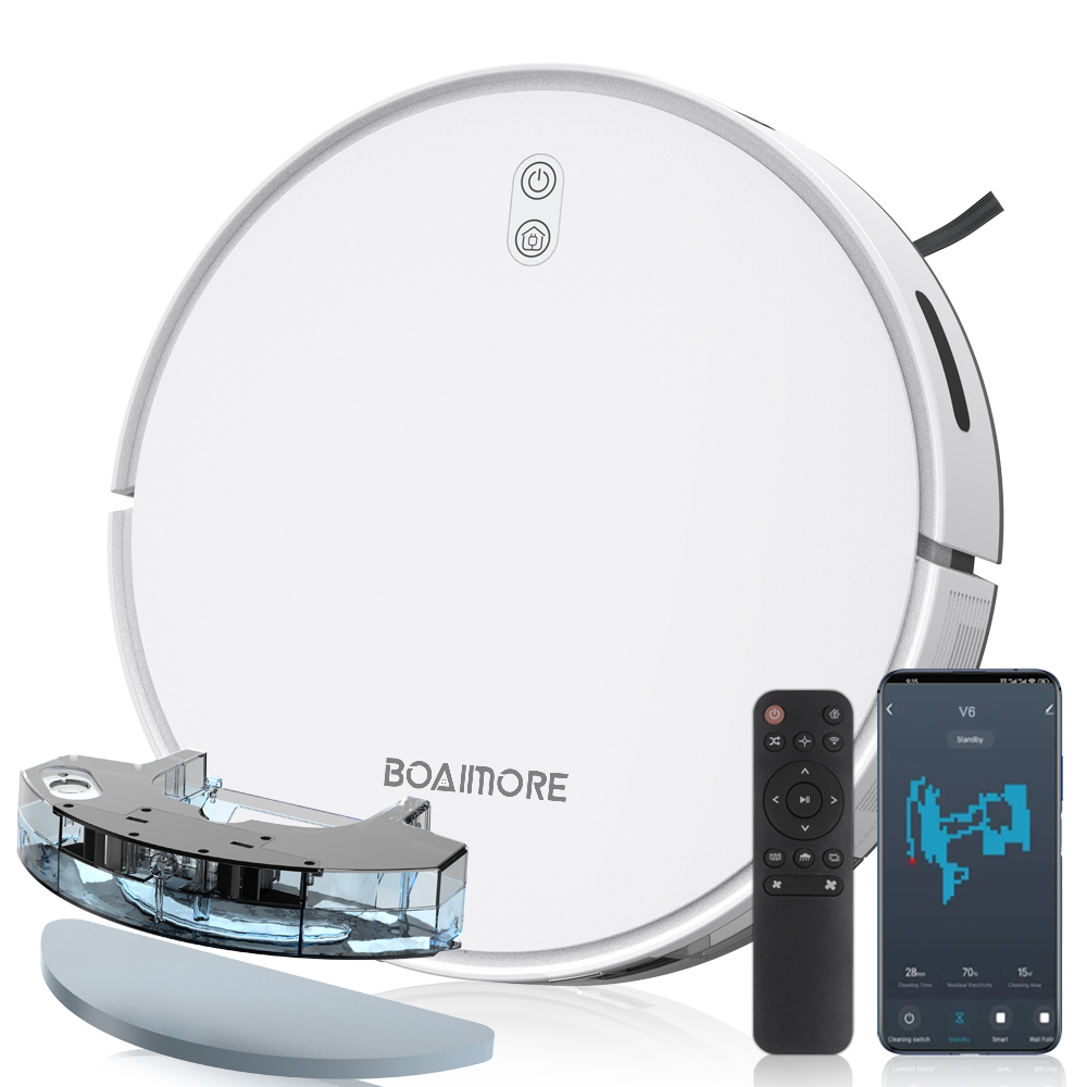 Crossfit Machine - ロボット掃除機コンボモップ 6500PA スマートワイヤレスアプリ制御床掃除機自己充電家庭用ロボット