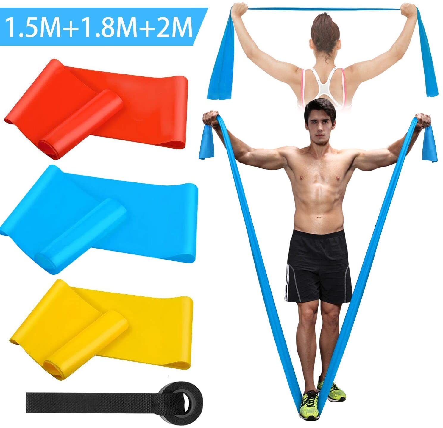 弾性フィットネスバンド 3 個レジスタンスバンド弾性フィット - Crossfit Equipment のレビューと価格
