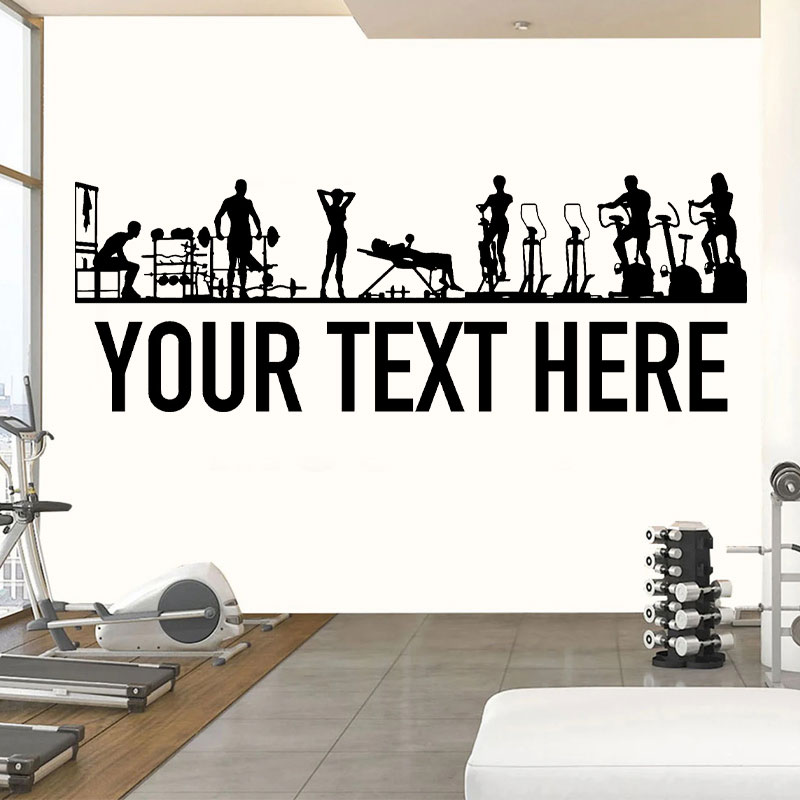 ジムの人々と機器のためのパーソナライズされたウォールステッカ - Crossfit Equipment のレビューと価格