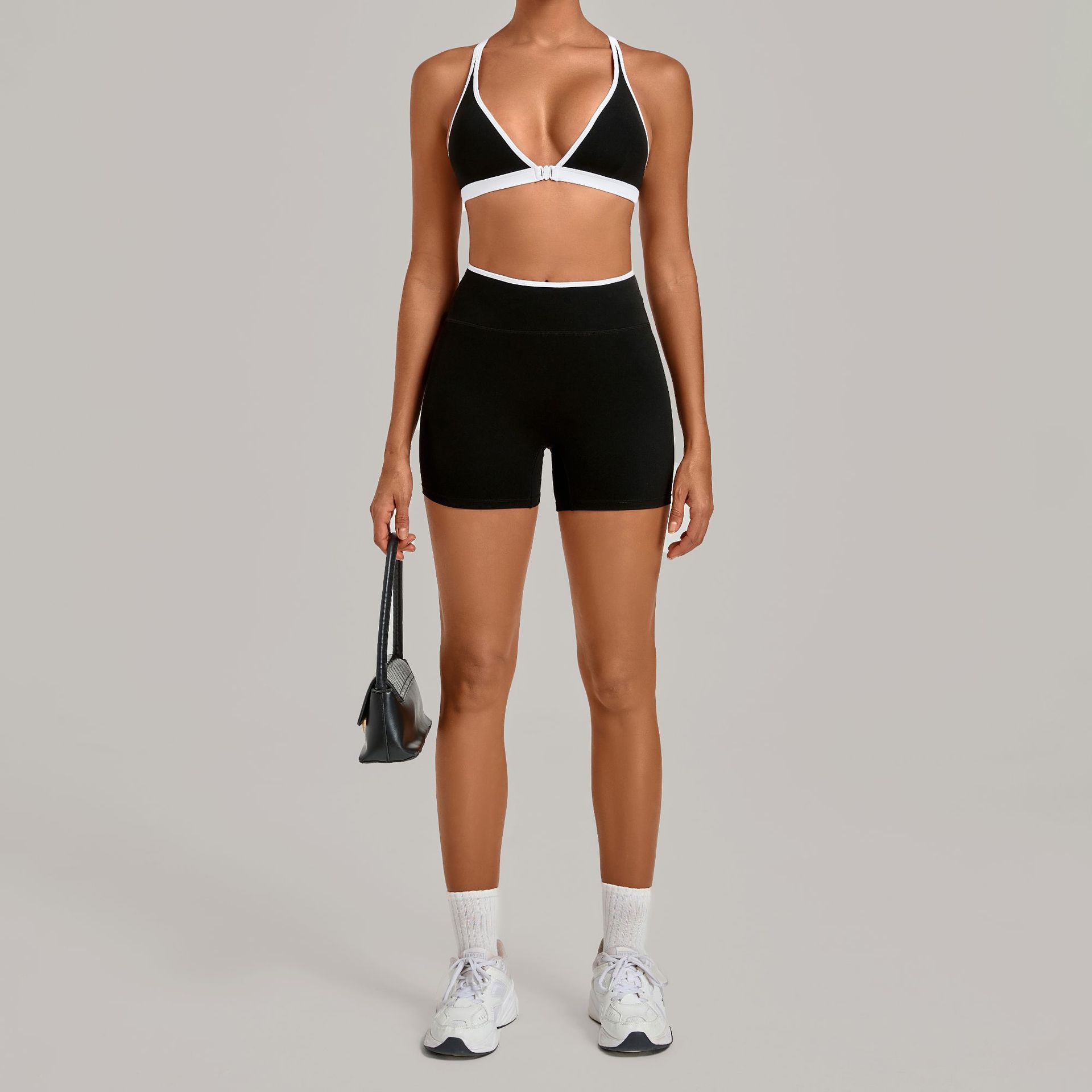 女性用2ピースヨガセット ディープVネック クロスバック ス - Crossfit Equipment のレビューと価格