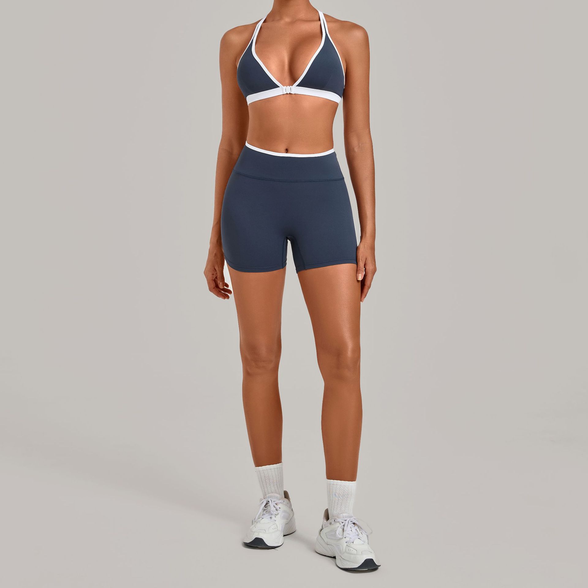 女性用2ピースヨガセット ディープVネック クロスバック ス - Crossfit Equipment のレビューと価格