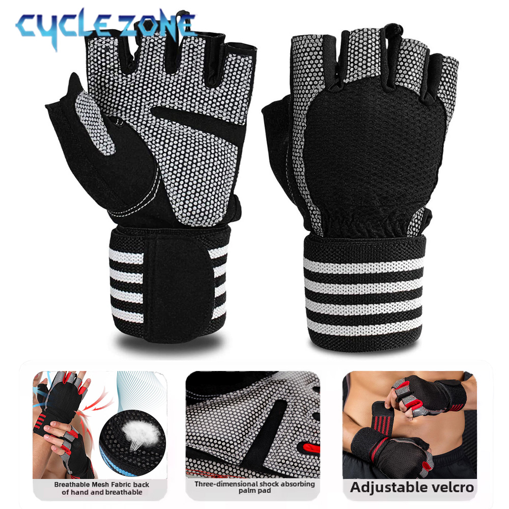 男女兼用ハーフフィンガージムフィットネスグローブ（リストラッ - Crossfit Equipment のレビューと価格